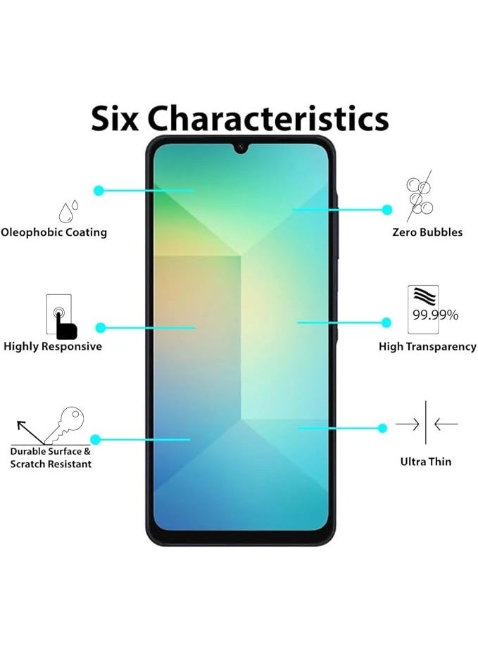 واقي شاشة زجاجي كامل شفاف من سامسونج A06 - A05S - A07 - Image 5
